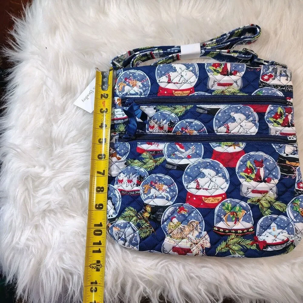 Vera Bradley Snow Globes Triple Zip Hipster  Purse NWTS
